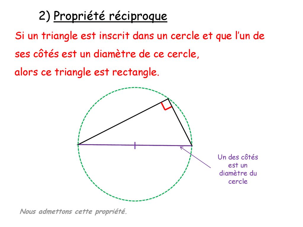 CHAPITRE 7 Triangle rectangle Cercle et Bissectrice ppt télécharger